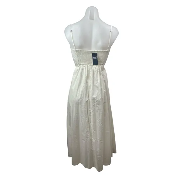 NEW Abercrombie & Fitch Smocked Cutout Sleeveless Midi Maxi Flare A-Line Dress S - Image 4