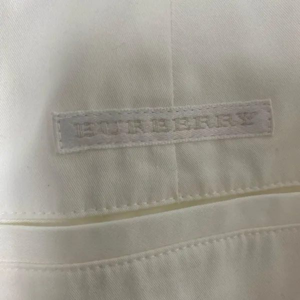Burberry Golf White Cotton Stretch Pants Women Size 6 NWT Designer Straight Leg - Image 4