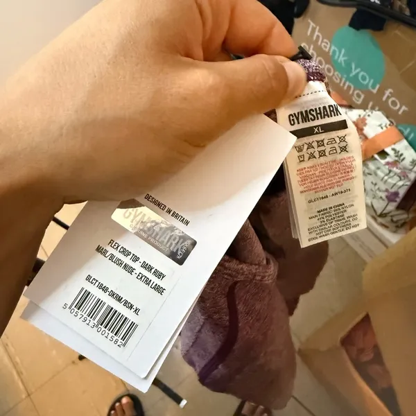 Nwt Gymshark Dark Ruby Flex Crop Top - Image 2