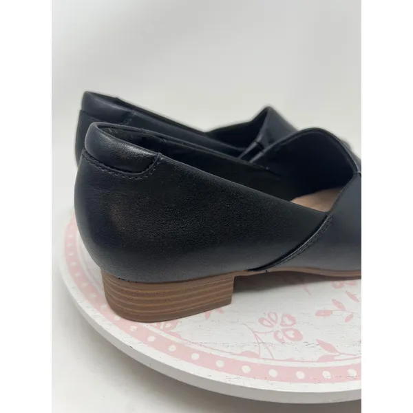 CLARKS Juliet Palm Loafers Womens 6 Black Leather Slip On Comfort Almond Toe NWT - Image 2