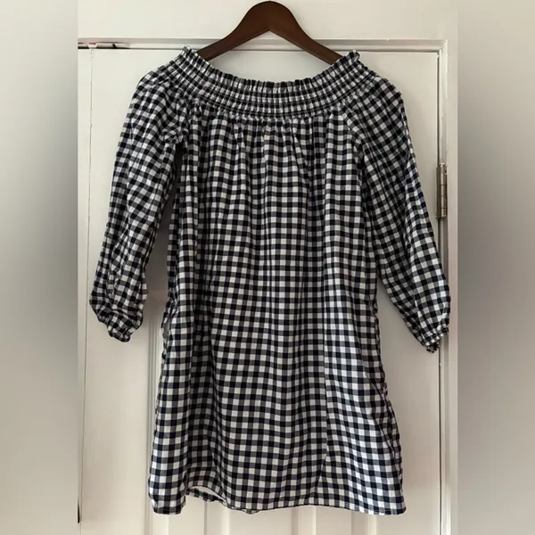 Abercrombie & Fitch Black and White Gingham Mini Dress‎ - Image 2