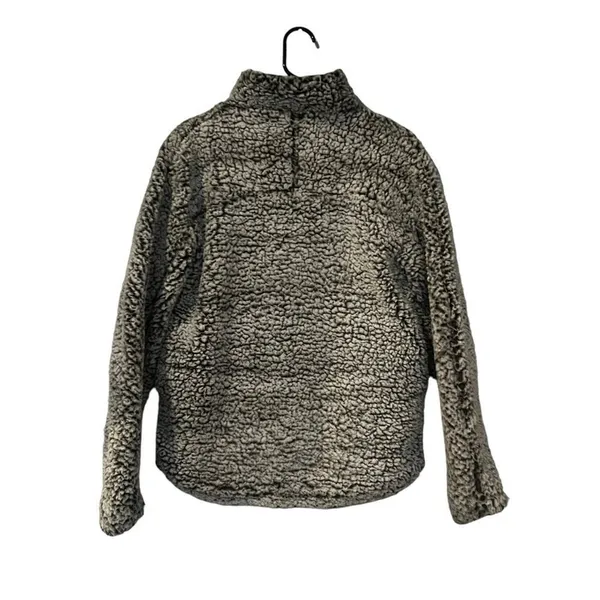 Altar’d State Jacket Womens Small Gray Sherpa Fleece 1/4 Zip‎ Pullover - Image 4