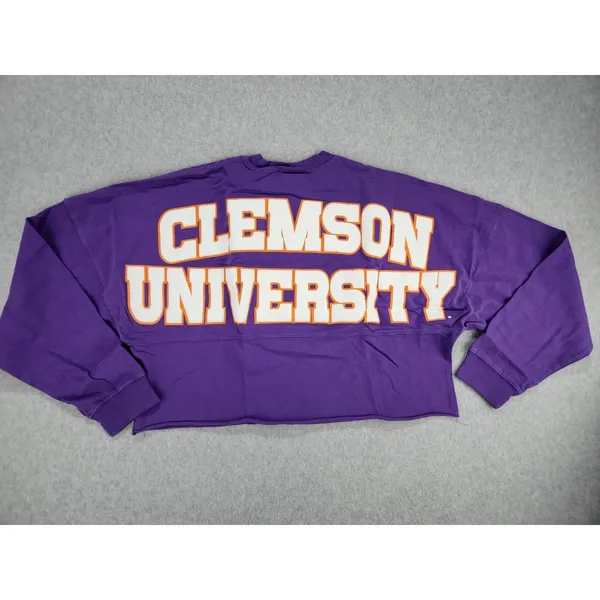 Womens Clemson Tigers Laurels Crop‎ Long Sleeve T-Shirt Spirit Jersey Sz SMALL - Image 10
