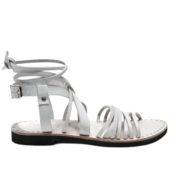 Free People Willow Wrap Gladiator Leather Sandals Bone Size 36 5 5.5 6 Bohemian - Image 7