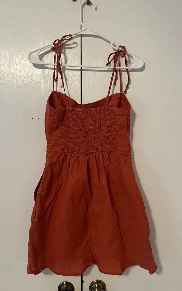 Burnt Orange Mini Dress - Image 4