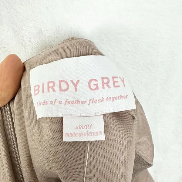 Birdy Grey Shamin Dress Size Small Taupe NEW Bump Friendly Bridesmaid Formal - Image 8