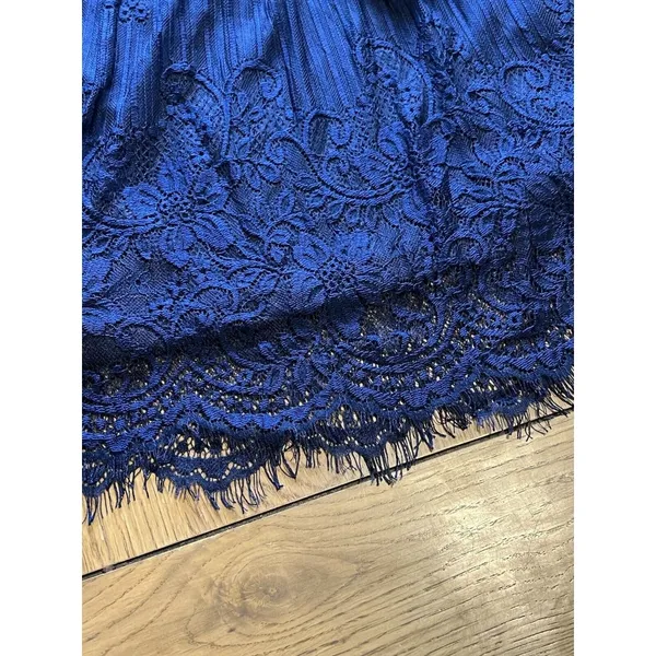 SUZANNE BETRO Navy Blue Lace Bodice Pleated Dress Women's Size XL -‎ NWT $100 - Image 4