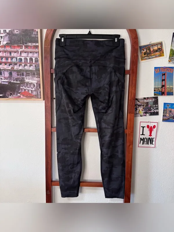 Lululemon Fast and Free Leggings 25" Nulux Incognito Camo Multi Grey - Image 4