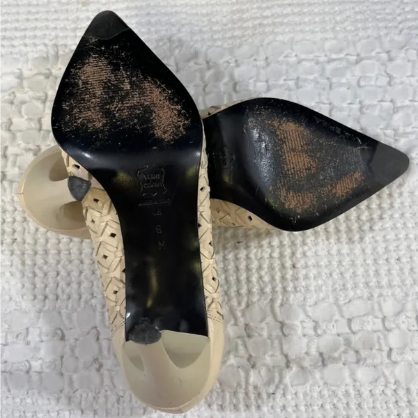 Via Spiga Women's Beige Leather Shoes/Heels Size 6M SKU 5134 - Image 5