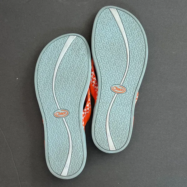 Chaco Aurora Cloud Flipflop Orange and White Sandals - Image 3