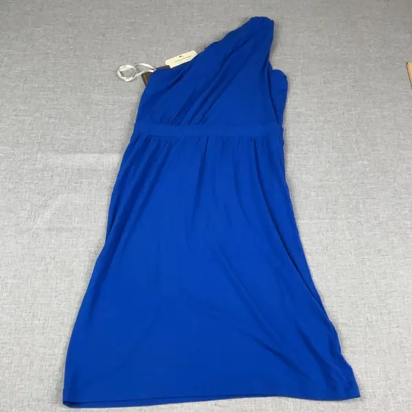 Tommy Bahama Dress Womens Small Blue One Shoulder Maxi Petites‎ Casual Fit - Image 8