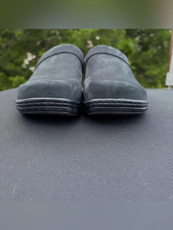 Klogs Footwear Mission Black Leather Slip Resistant Work Clogs Nursing Shoes 8.5 - Image 6