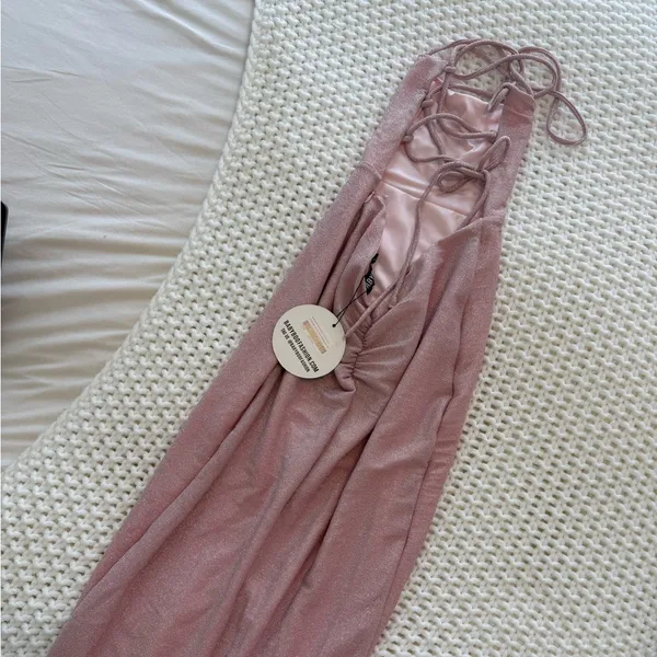 Babyboo Miley Maxi Dress Pink Sparkle - Image 3