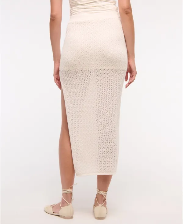 Abercrombie Mid Rise Crochet-Style Maxi Skirt - Image 4