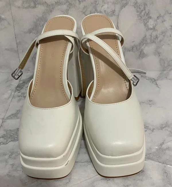 Princess Polly White Alto Platform Heels - Image 2