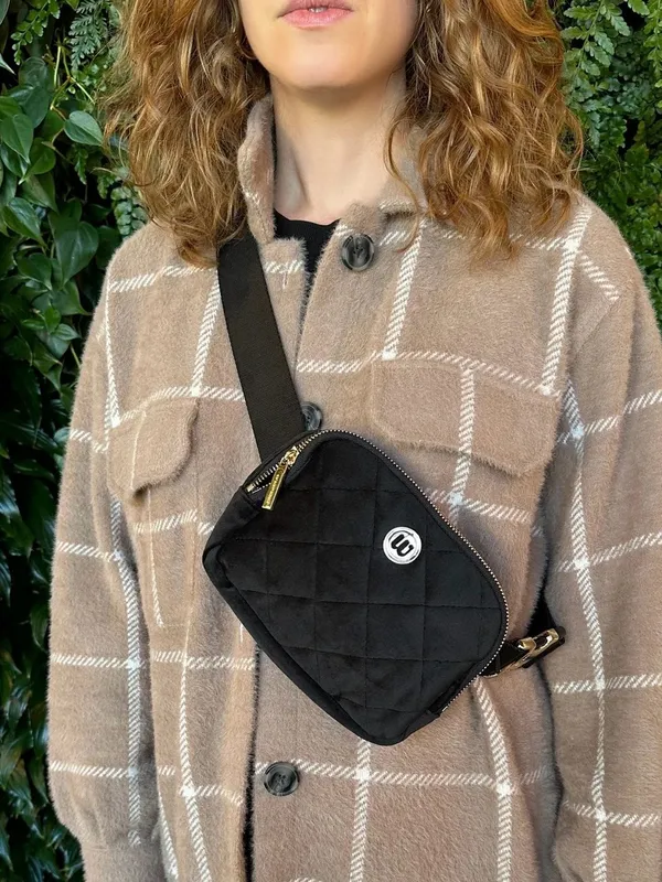 NWOT Wantable black velvet belt bag - Image 2