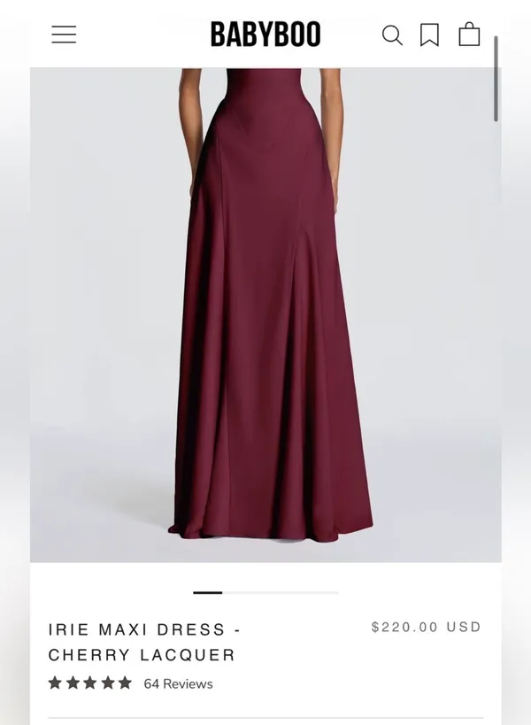 BABYBOO Irie Maxi Dress Cherry - Image 6