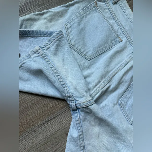 VTG Wrangler Mom Shorts Baggy Shorts Blue Faded Size 14 31 32 - Image 10