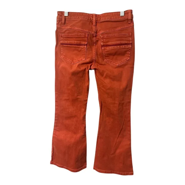 Free‎ People Red/Orange Cropped Flare Jeans, Womens Size 25 - Image 2