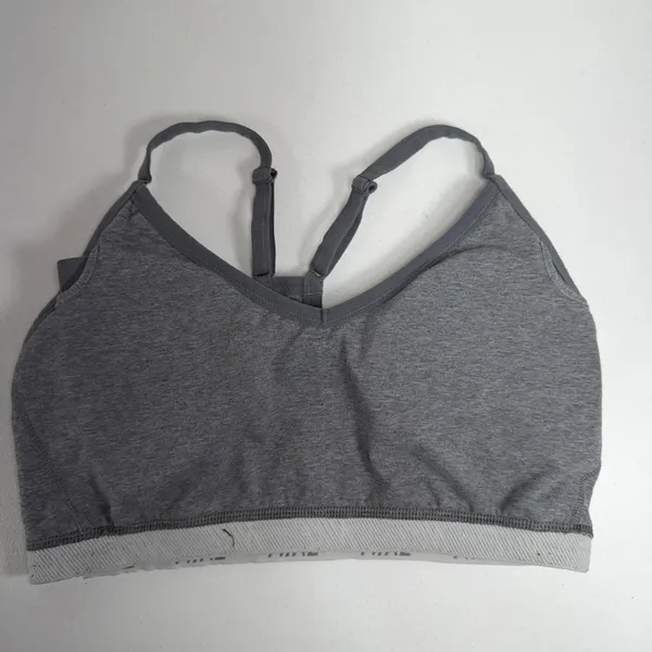 NIKE XL Small Dri-Fit Indy Light Support Sports Bra Gray Swoosh Logo Women's - Image 6