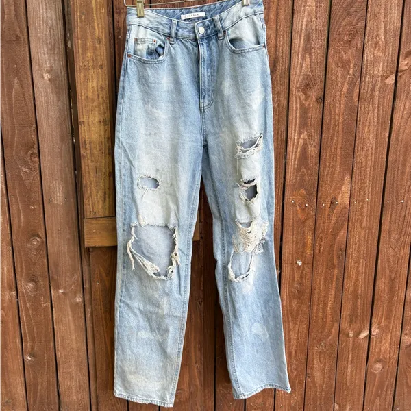 Pacsun Distressed Thrashed 90’s Boyfriend Straight Leg Jean - Image 2