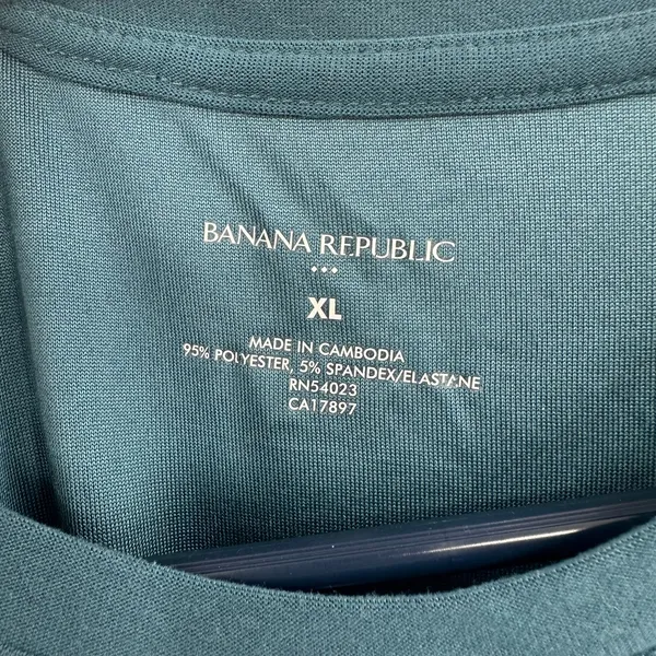 Banana Republic Size XL Tank Blue Sleeveless Crew Neck Basics‎ Casual Everyday - Image 3