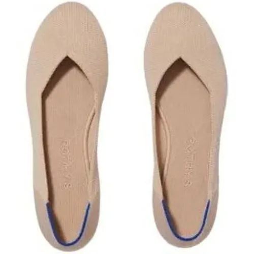 Rothys Sandstone Beige Knit Flats Shoes - Image 2