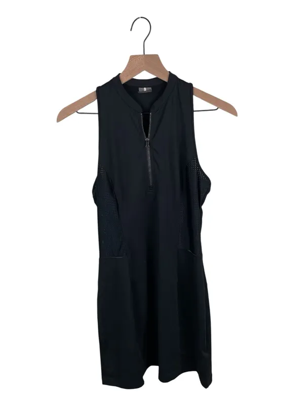 CALIA by Carrie Underwood Perforated Sleeveless Golf Dress Black Size Small - Image 2