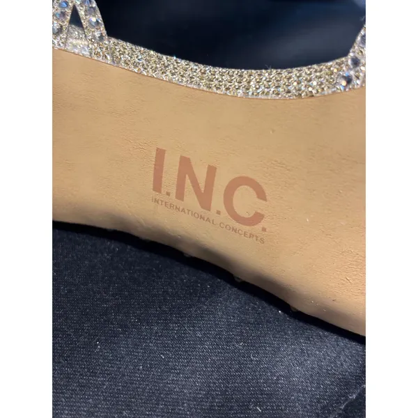 INC International Concepts Kenjay Rhinestone d'Orsay‎ Pumps Gold 8.5M - Image 5