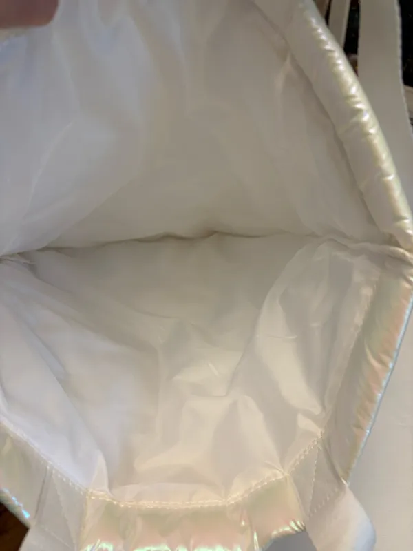 Bath & Body Works Iridescent Puffer Tote Bag 18” by 17” NWT - Image 6