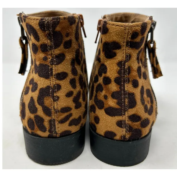 Time‎ and Tru Women's Memory Foam Animal Print Faux Suede Boots Size 9 - Image 4