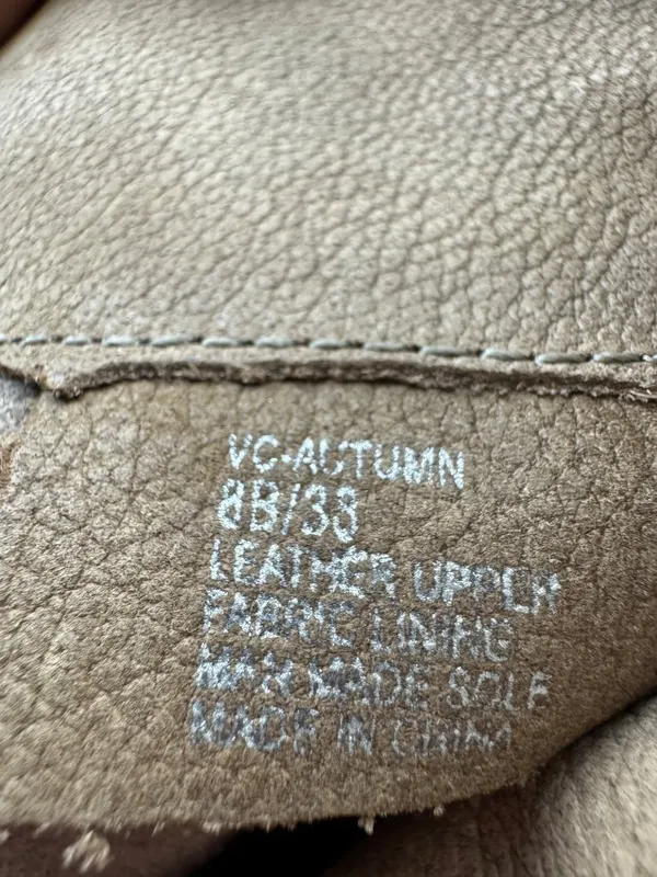 NWOT Vince Camuto Autumn Wedge Heel Leather Boots Size 8B EU38 Taupe - Image 7