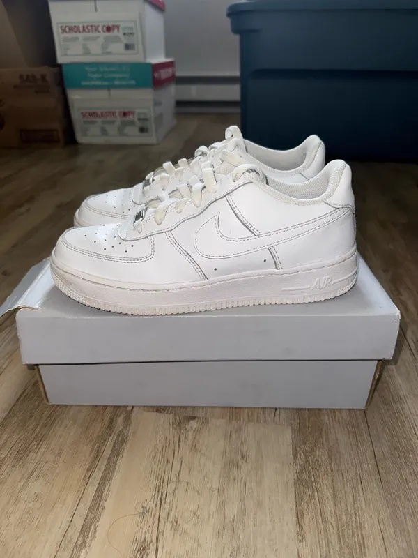 All White Nike Air Force 1 - Image 2