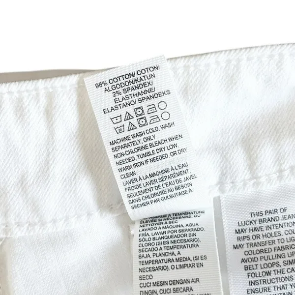 Lucky Brand White Hayden Skinny Jeans Sz 4 - Image 8