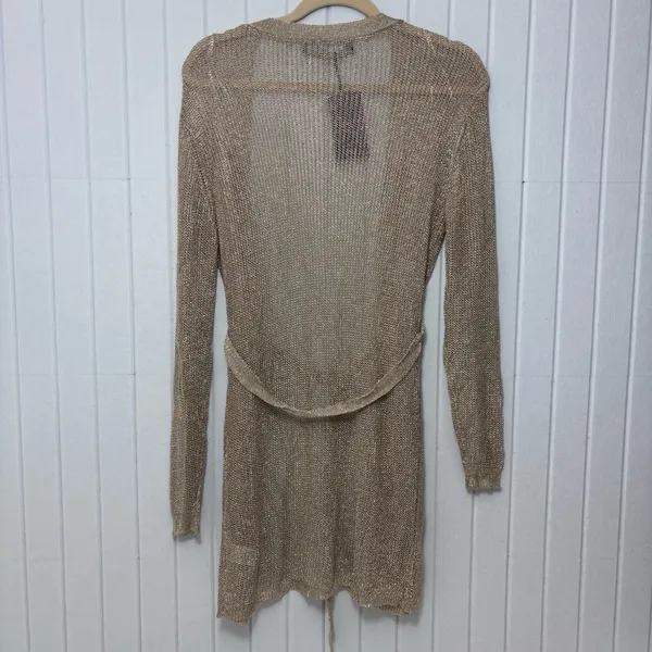 LIONESS‎ Take Me To Rio Mini Wrap Sheer Dress GOLD Size XXS NEW - Image 6