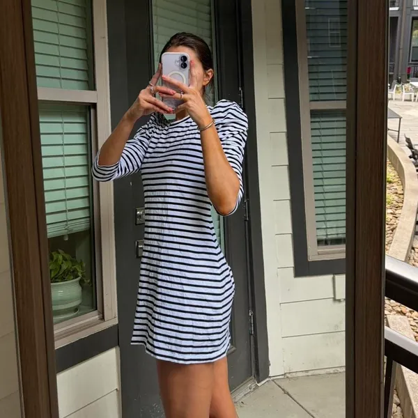A.L.C. Striped Mini Dress - Image 4