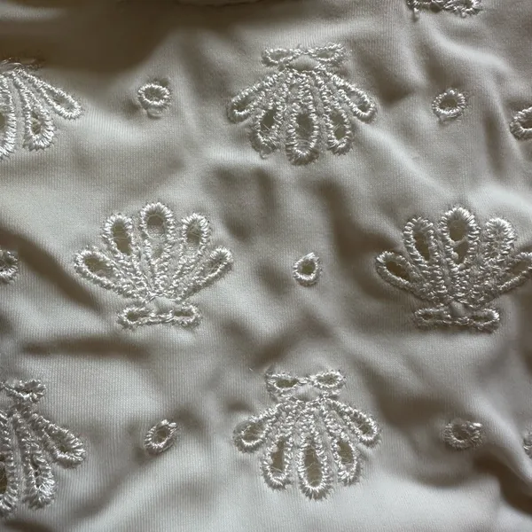 Wild Fable Cream Embroidered Bikini Bottom - Image 4