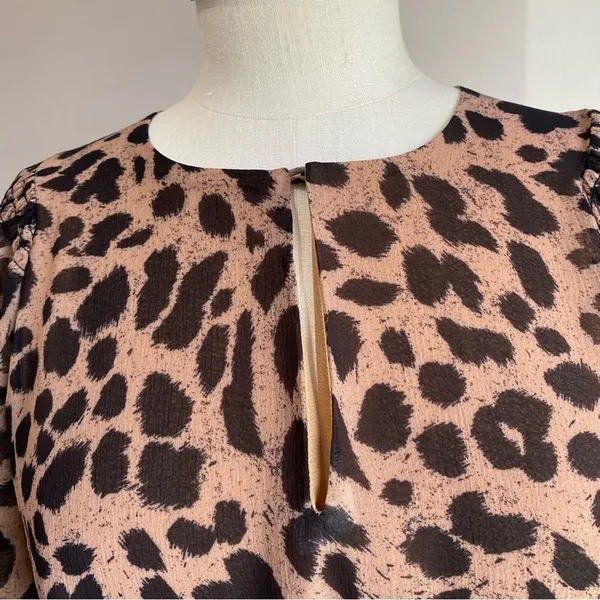 Whistles Flounce Dress Brushed Cheetah‎ Flippy Dress Career Wear - Image 13