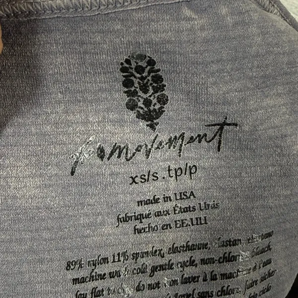 Free People FP Movement Happiness Runs Crop Tank Charcoal Grey XS/S F6436HD - Image 3