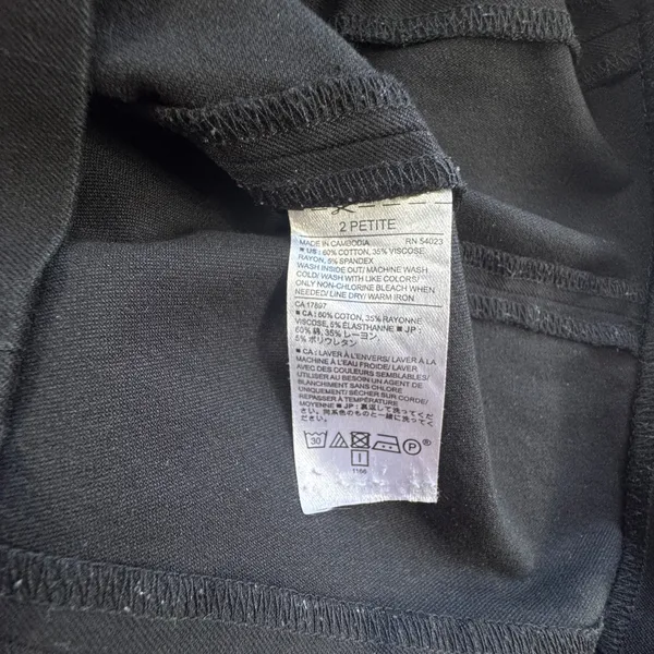 Banana Republic Black Stretch Pencil Skirt Women 2P Petite Professional Workwear - Image 6