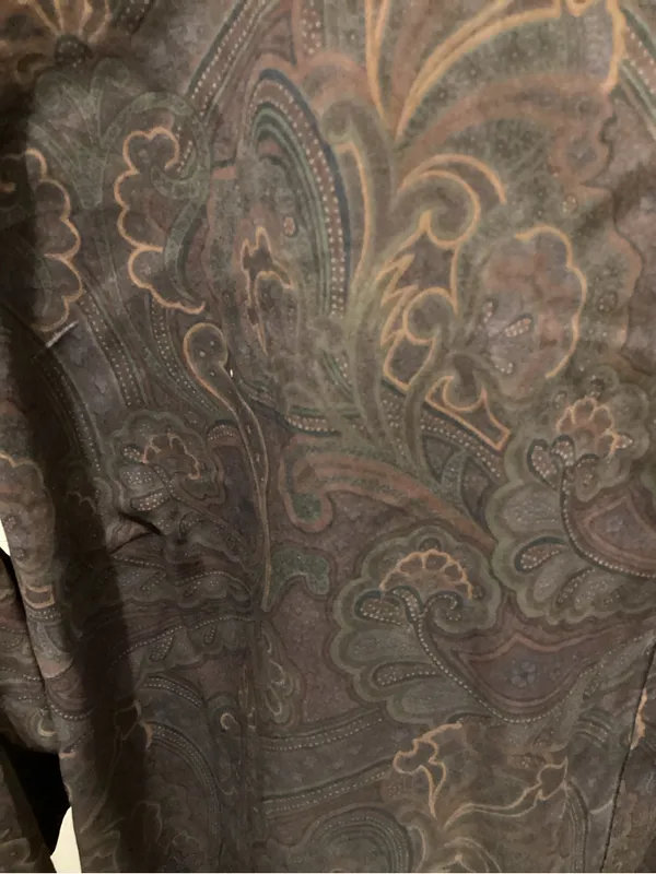 Ralph Lauren Plum and Brown Paisley Button-Up Shirt - Image 3