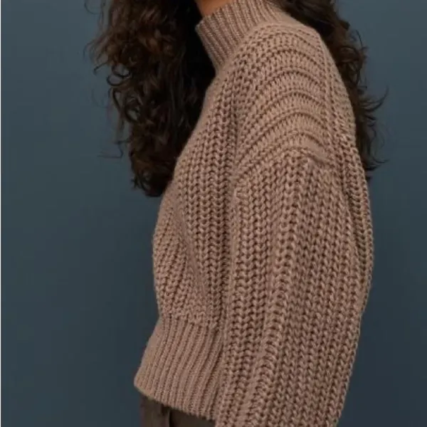 H&M Chunky Knit Turtleneck Boxy Sweater - Image 3
