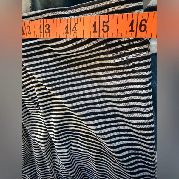 CYNTHIA ROWLEY Black White Stripe Strapless Jumpsuit - Image 7