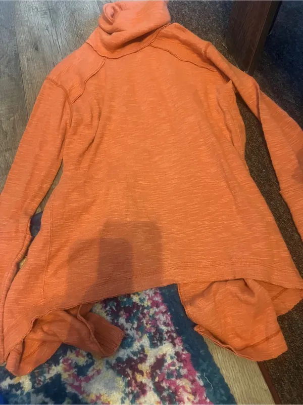 We the free Rust Orange Turtleneck split back - Image 3