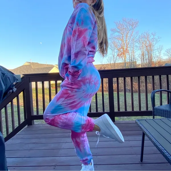 Tie Dye Sweat Set Pink - Image 3