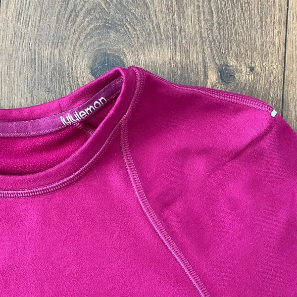 Lululemon Runderful Long Sleeve Top Size 4 Deep Fuchsia Reflective Stretch Runni - Image 2
