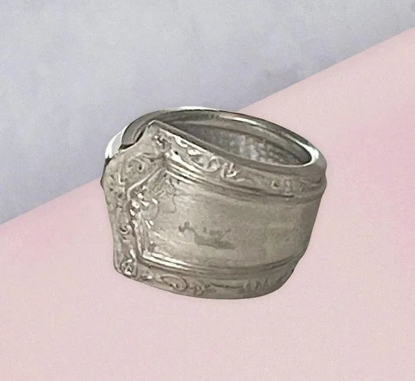 Vintage silver spoon ring - Image 2