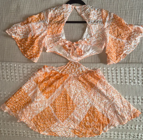 Sky to Moon Orange Mini Dress - Image 2