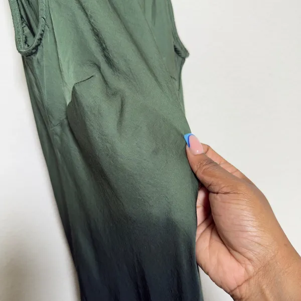 Young Fabulous & Broke Women‎ Manhattan Dress M Green Ombre Halter Maxi Keyhole - Image 3