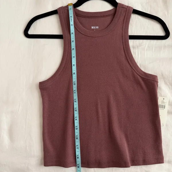 Anthropologie The Blair Stretch Cotton Crop Racerback Tank Top - Image 7